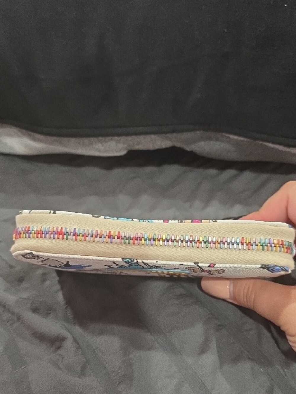 Dooney & Bourke White Multi Disney Sketch Zip Wallet - Picture 3 of 12